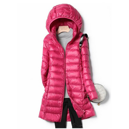 Rose | Chic Women's Hooded Winter Puffer Jacket - Cozy & Warm