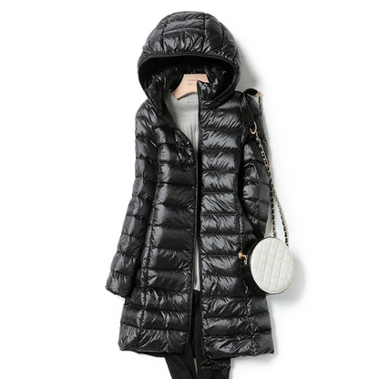 Rose | Chic Women's Hooded Winter Puffer Jacket - Cozy & Warm