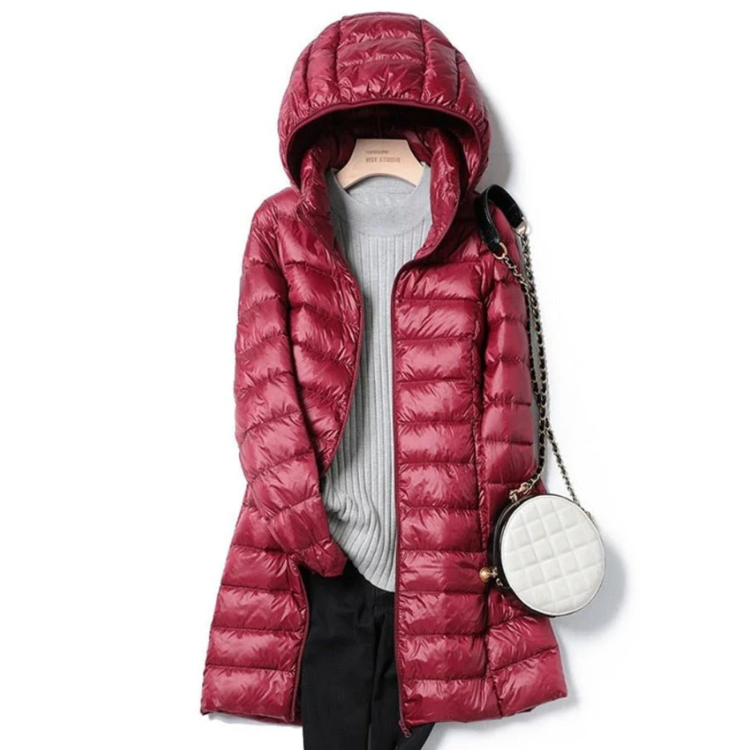 Rose | Chic Women's Hooded Winter Puffer Jacket - Cozy & Warm