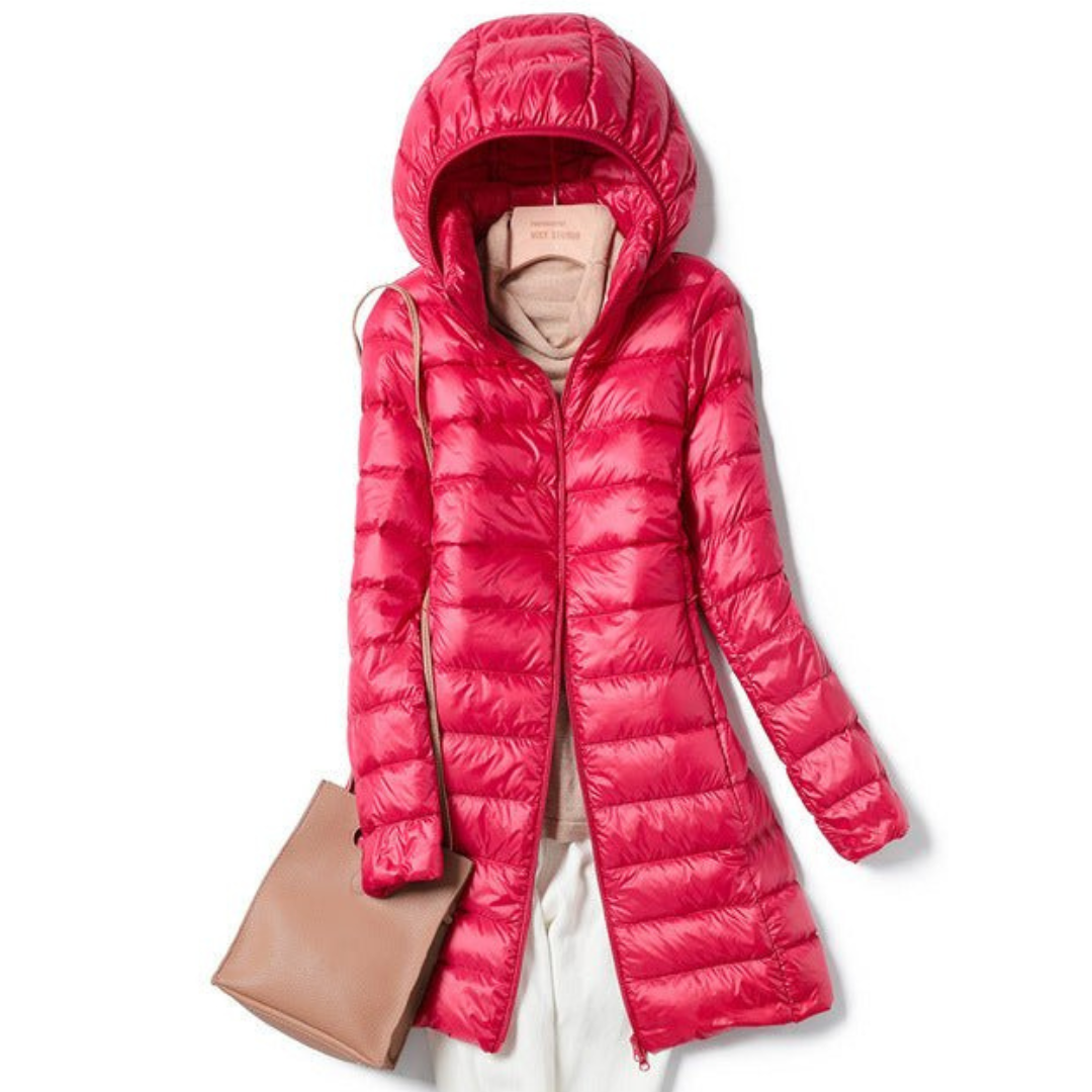 Rose | Chic Women's Hooded Winter Puffer Jacket - Cozy & Warm