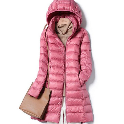 Rose | Chic Women's Hooded Winter Puffer Jacket - Cozy & Warm