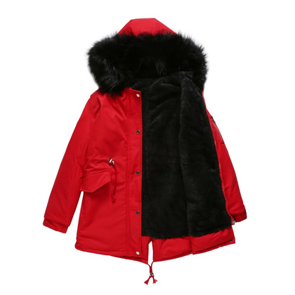 Alicia | Women's Button-Detail Winter Parka Jacket