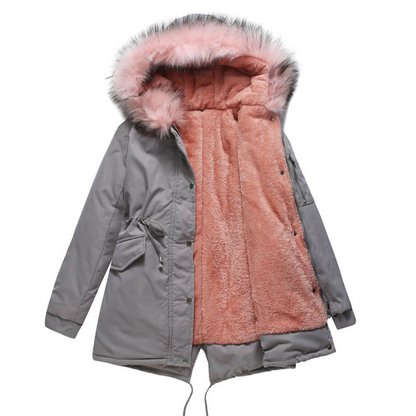 Alicia | Women's Button-Detail Winter Parka Jacket