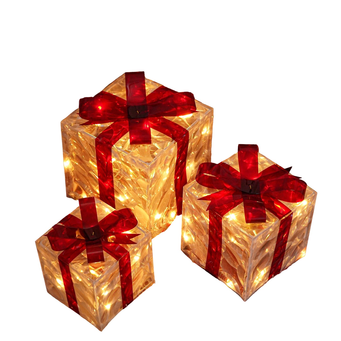 Christmas Decorative Gift Box Set - 3 Stylish Boxes