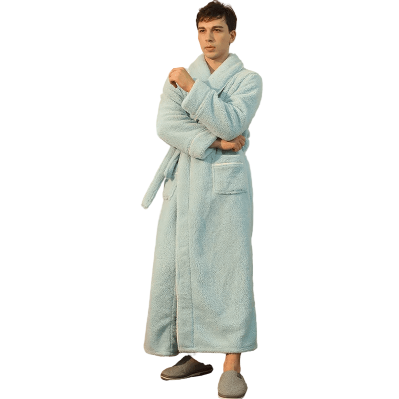Cozy Fleece Robe with Adjustable Tie Belt