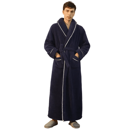 Cozy Fleece Robe with Adjustable Tie Belt