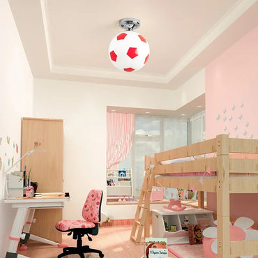 GoalBright Humorous Football-Shaped Ceiling Lamp