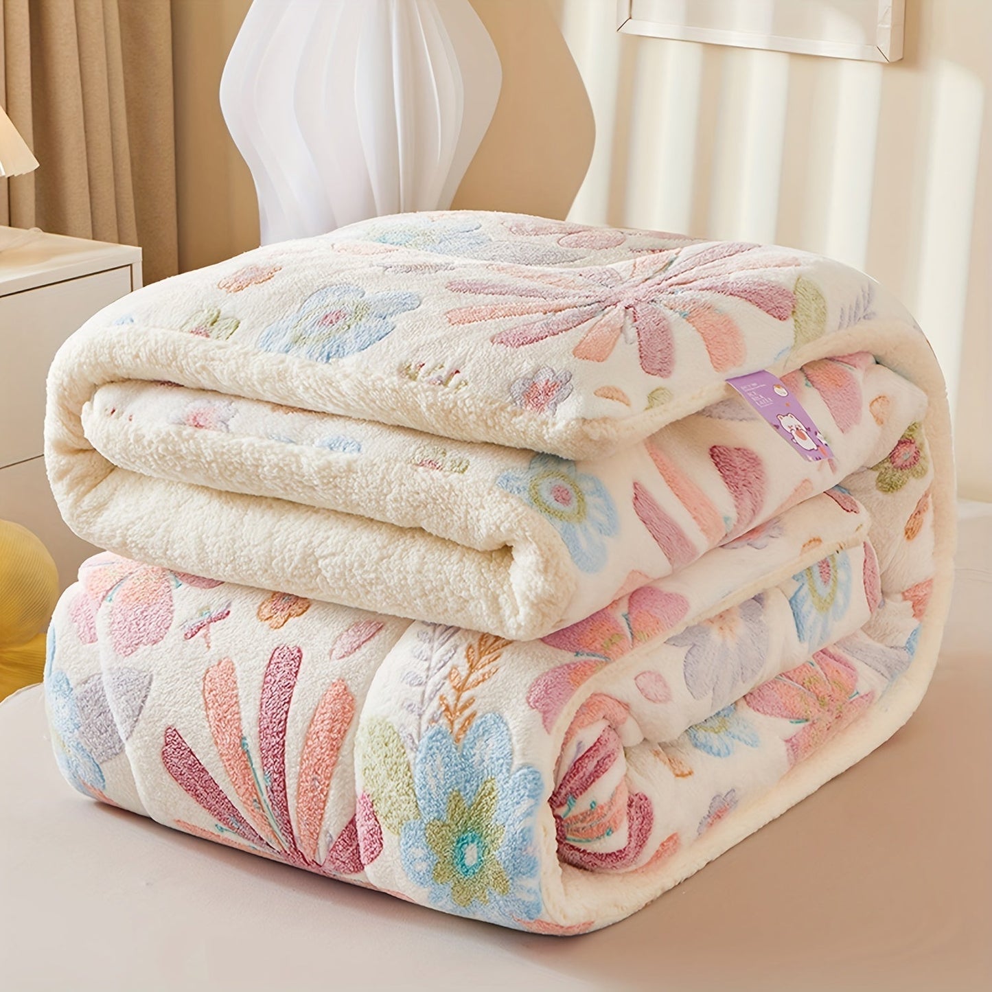 Cozy Floral Print Flannel Duvet for Your Bedroom