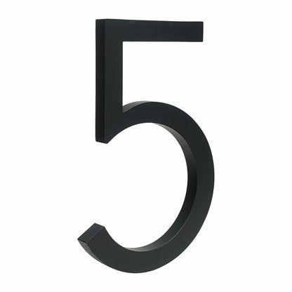 Minimalist Matte Black Modern House Number