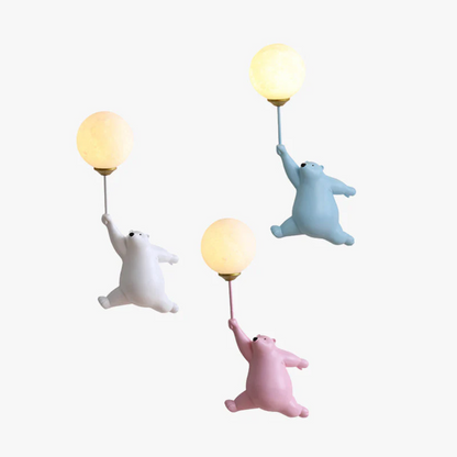 TeddyGlow Bear-Shaped LED Wall Lamp