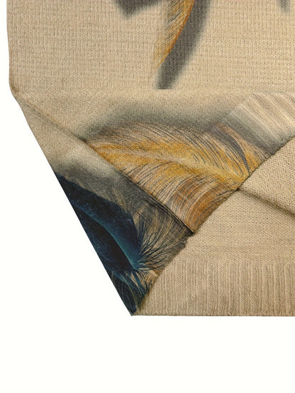 Chloe | Chic Winter Sweater with Elegant Feather Detail