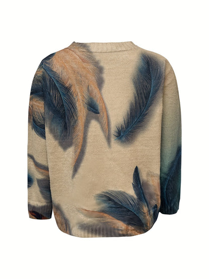 Chloe | Chic Winter Sweater with Elegant Feather Detail