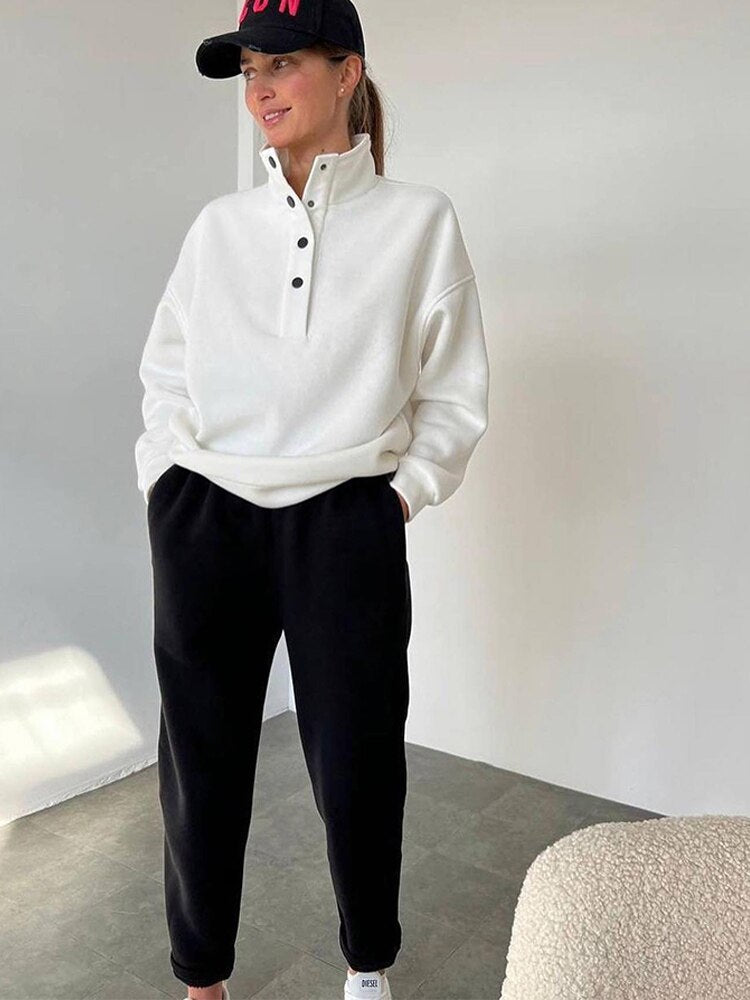 Cozy Oversized Fleece Jogging Set