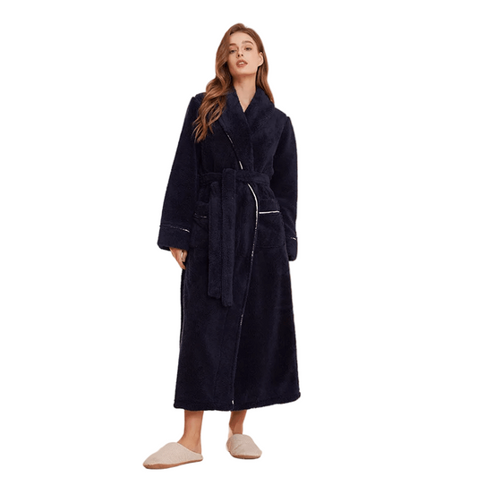 Cozy Fleece Robe with Adjustable Tie Belt