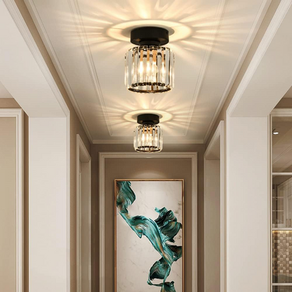 Contemporary Crystal Ceiling Light – CrystalGlow