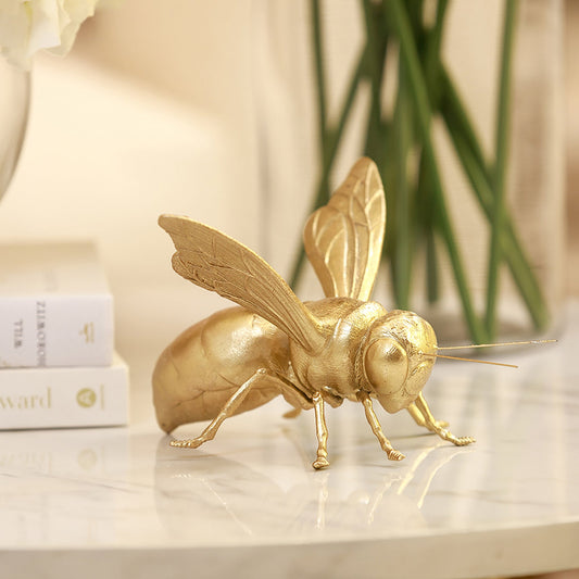 Charming Golden Bee Decor with Stylish Flair!