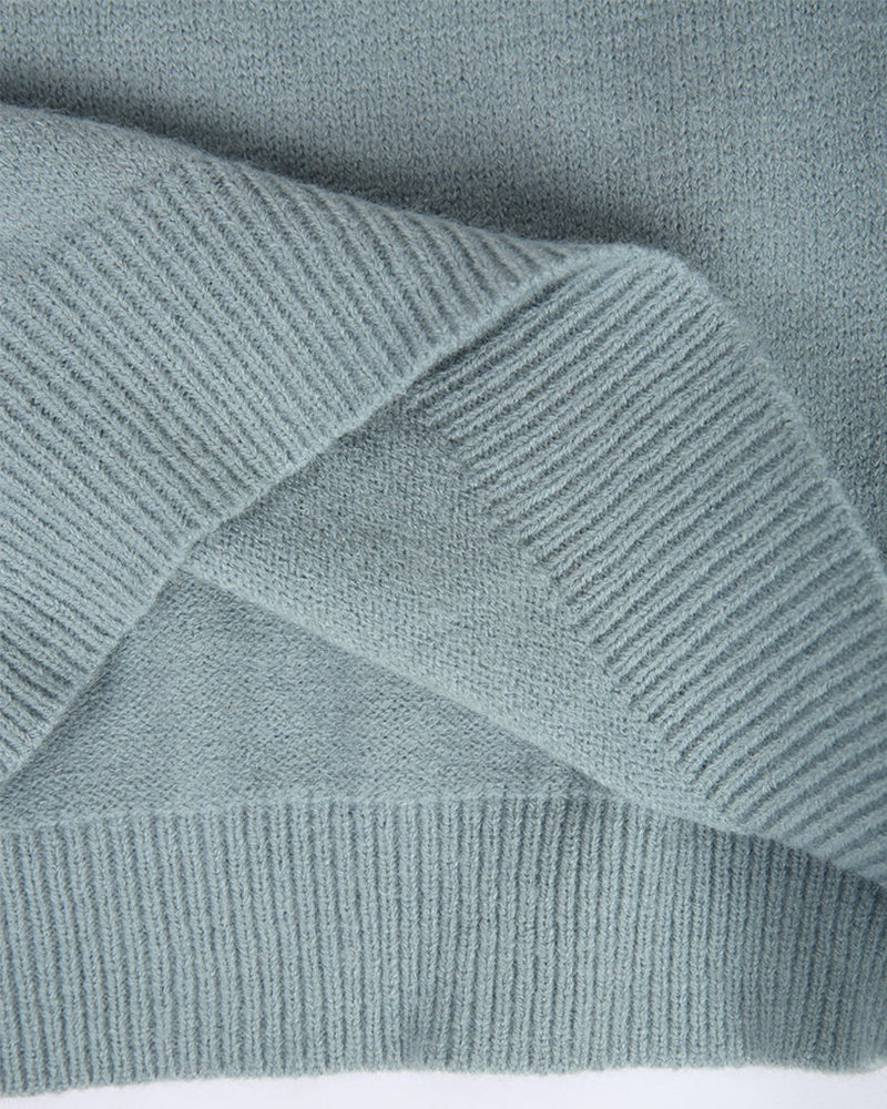 Deqalli | Comfortable Long Sleeve Knit Sweater