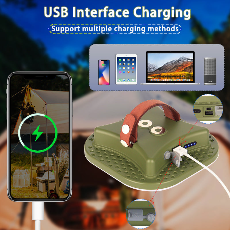 80W Magnetic Solar LED Camping Lamp with Zoom Feature