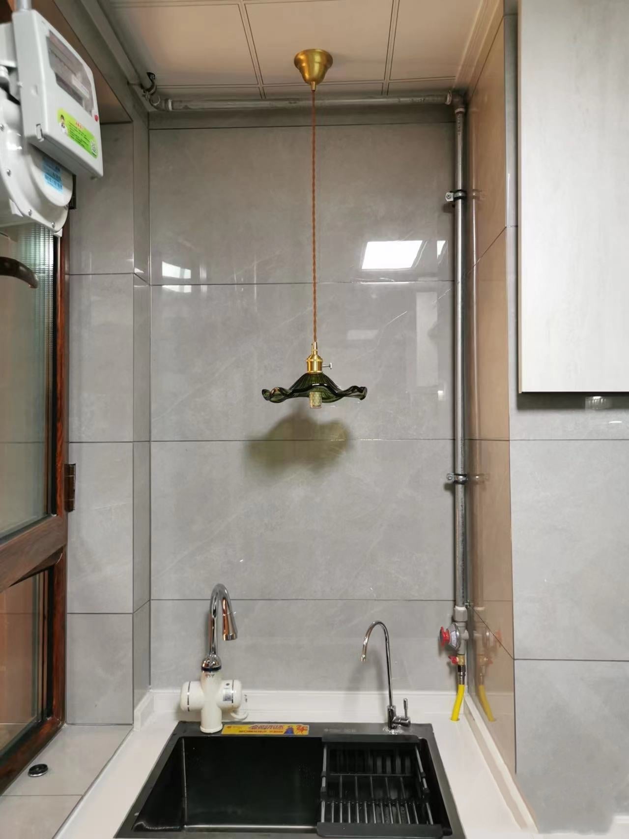 Nordic LED Pendant Light | Vibrant Glass and Copper Fixture for Bedroom, Living Room, and Bar