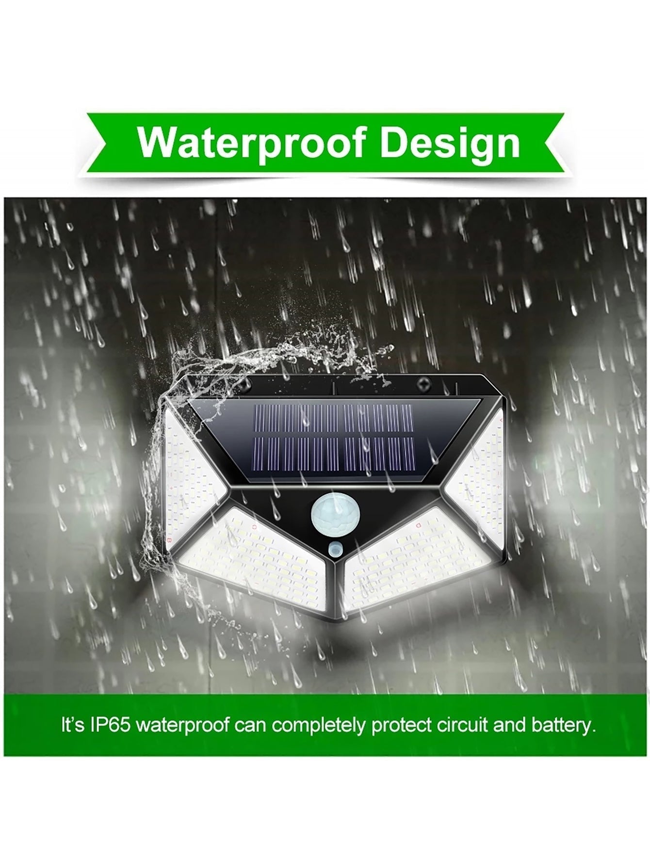 All-Weather Solar LED Garden Light with Motion Detection