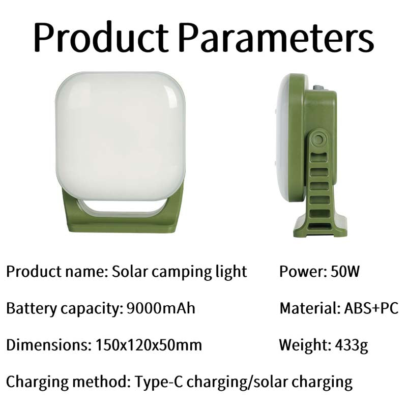 80W Magnetic Solar LED Camping Lamp with Zoom Feature