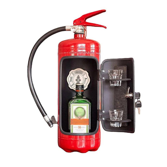 FlameBar | Concealed Fire Extinguisher Minibar - Stylish Hidden Drinks Cabinet for Home Bar Decor
