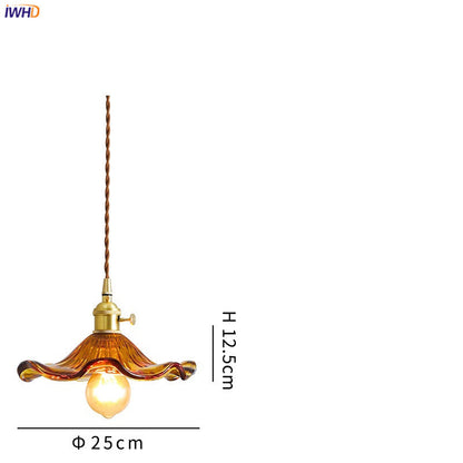 Nordic LED Pendant Light | Vibrant Glass and Copper Fixture for Bedroom, Living Room, and Bar