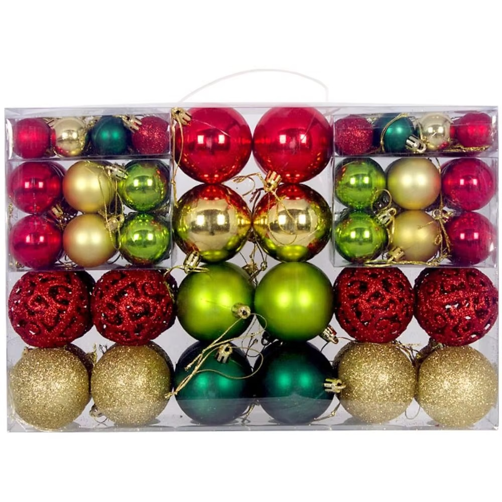 Set of Oversized Christmas Ornaments for Celebrations