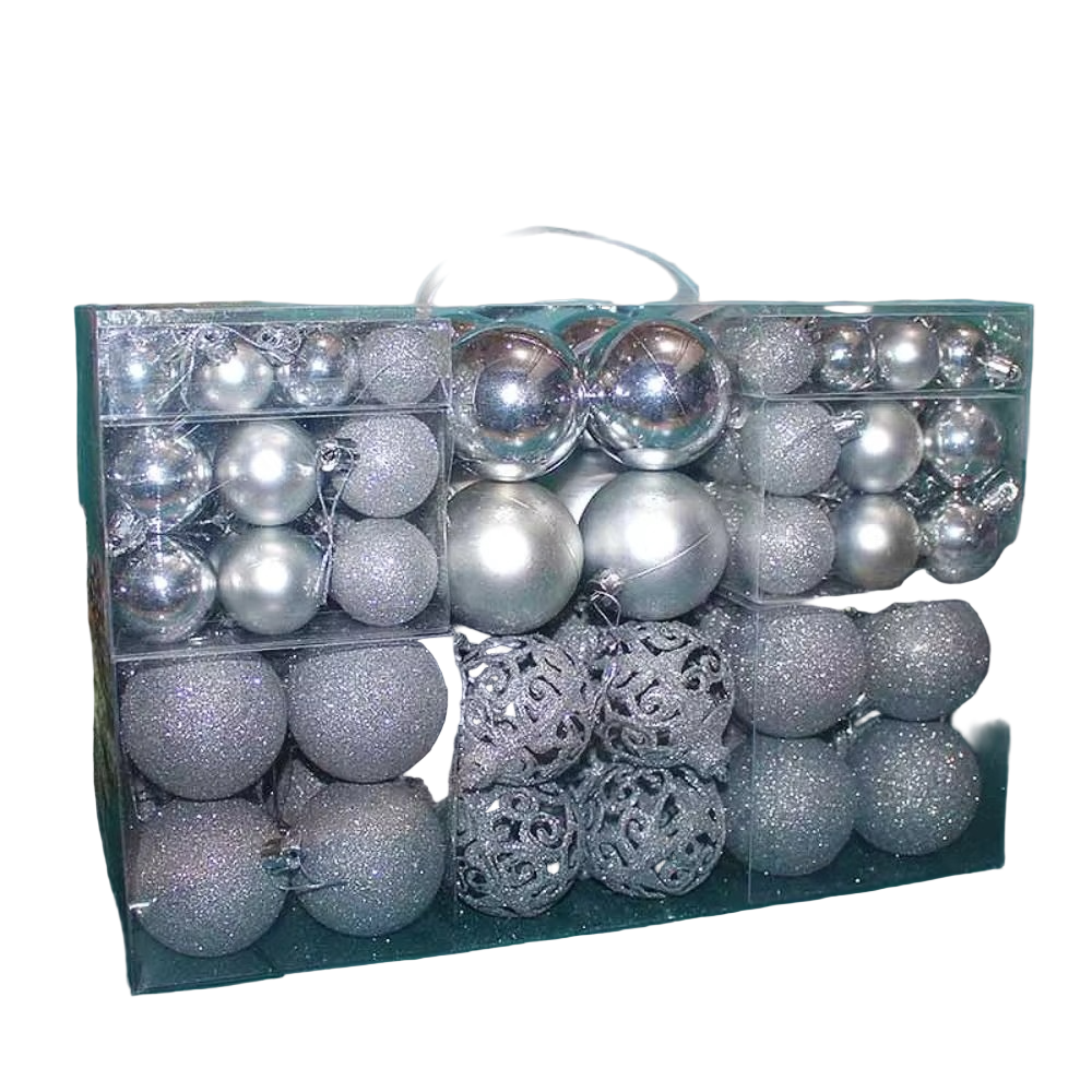 Set of Oversized Christmas Ornaments for Celebrations