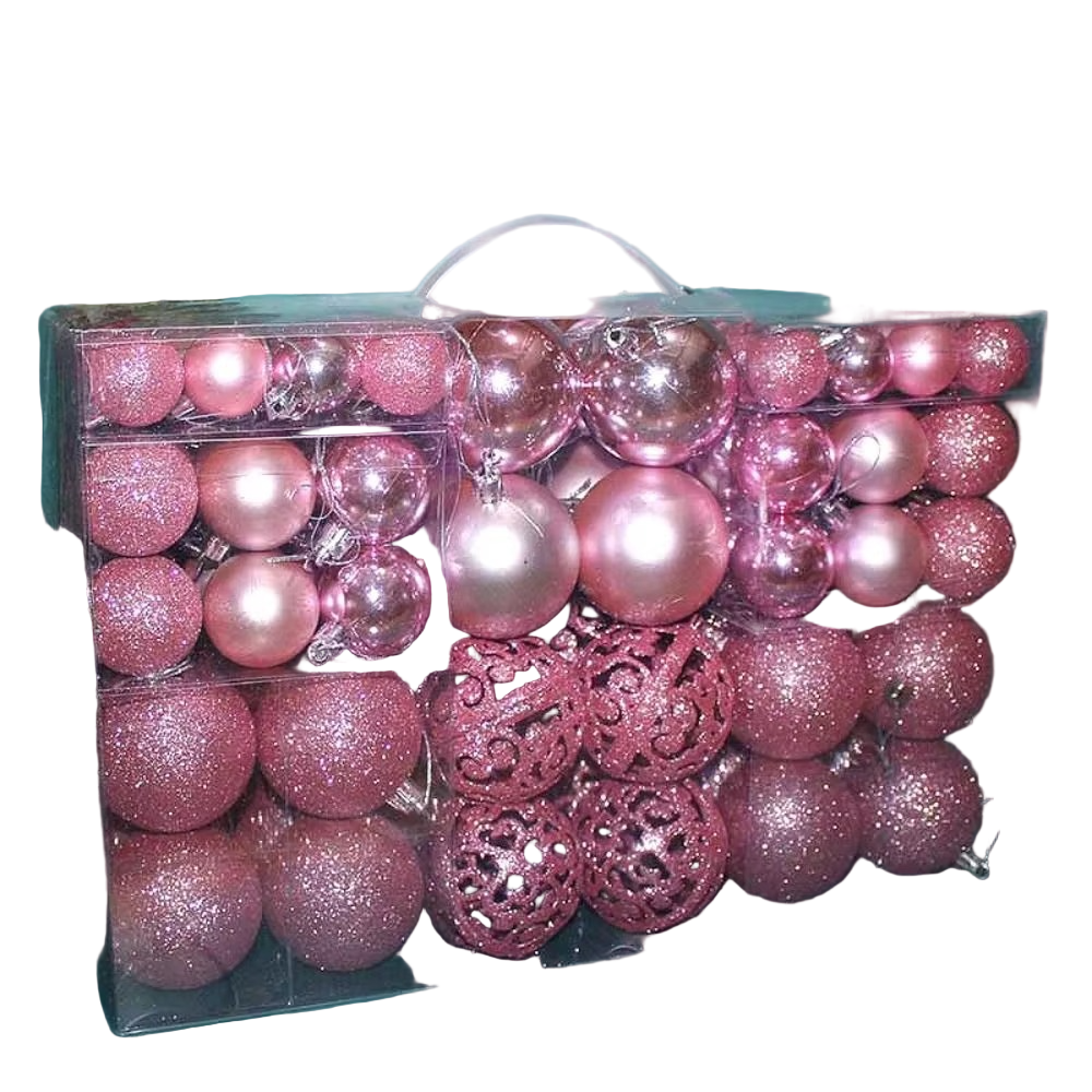 Set of Oversized Christmas Ornaments for Celebrations