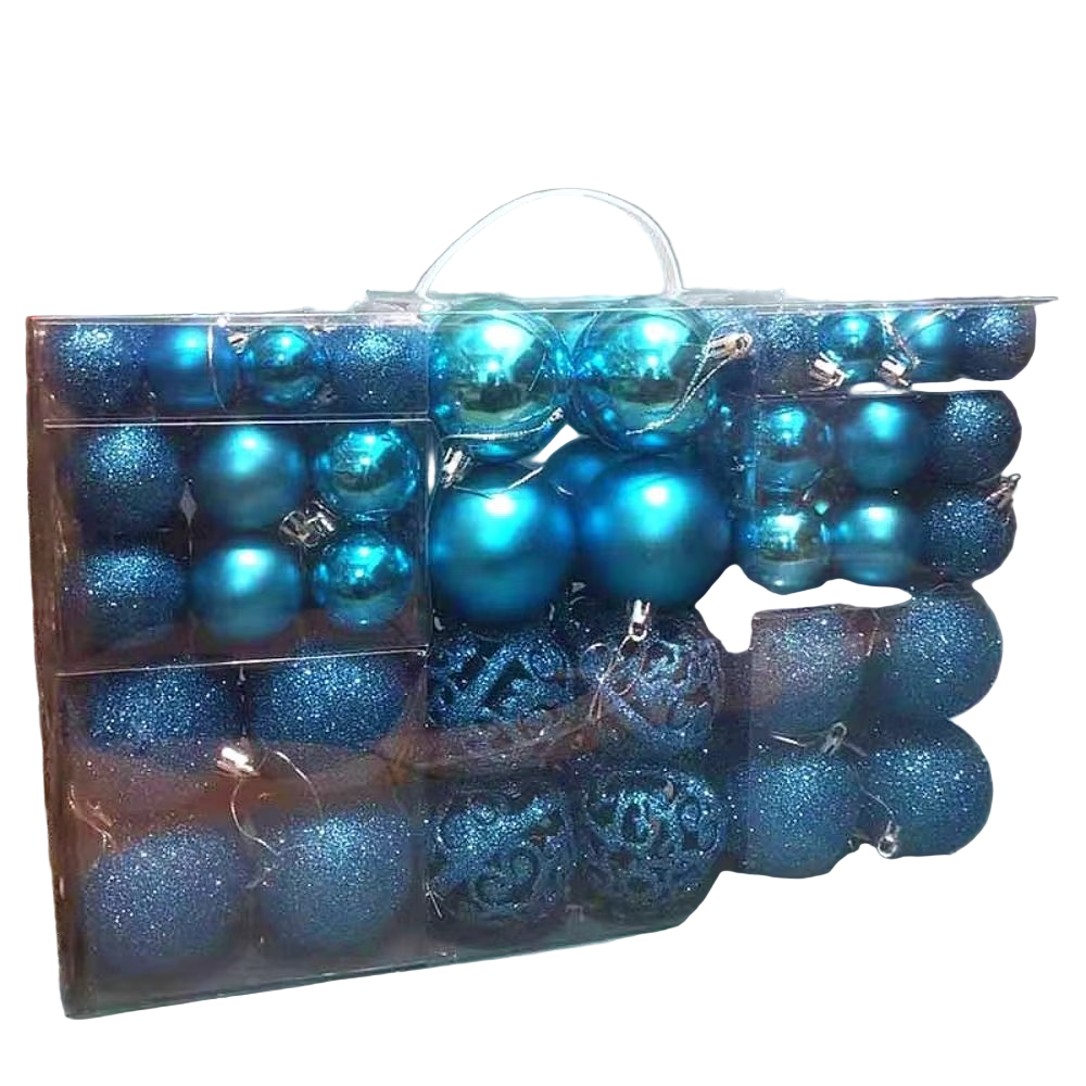 Set of Oversized Christmas Ornaments for Celebrations