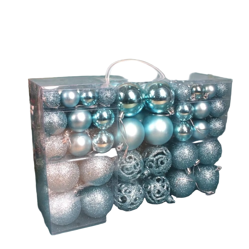Set of Oversized Christmas Ornaments for Celebrations