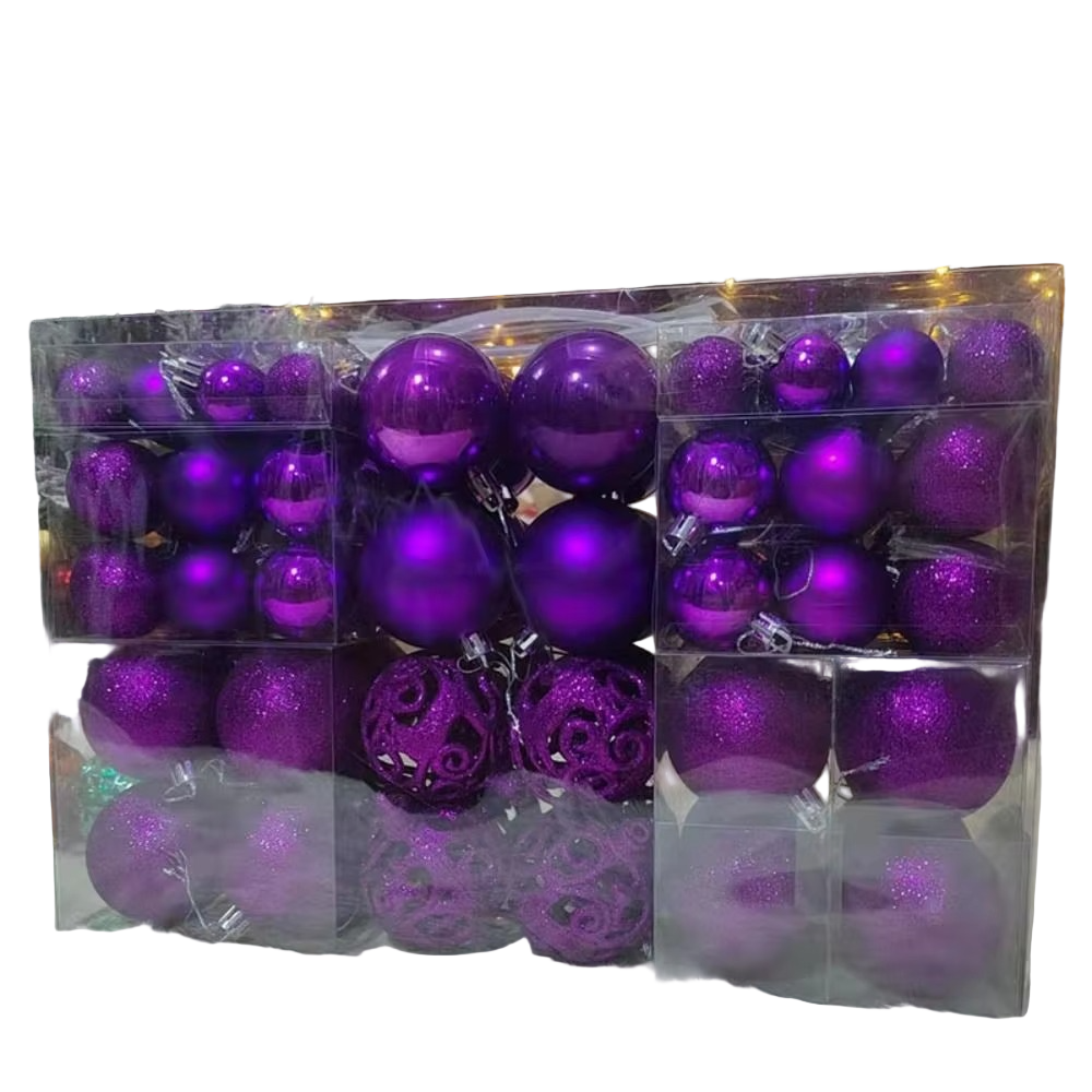 Set of Oversized Christmas Ornaments for Celebrations