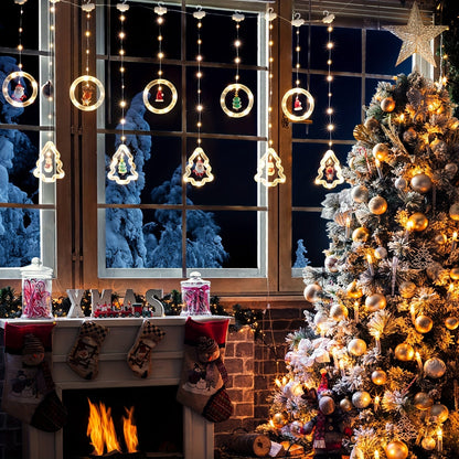 Illuminated Christmas Wish Ring Featuring 10 Mini Figurines