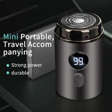 Compact Waterproof Electric Shaver — Portable Grooming Tool with 15 Blades