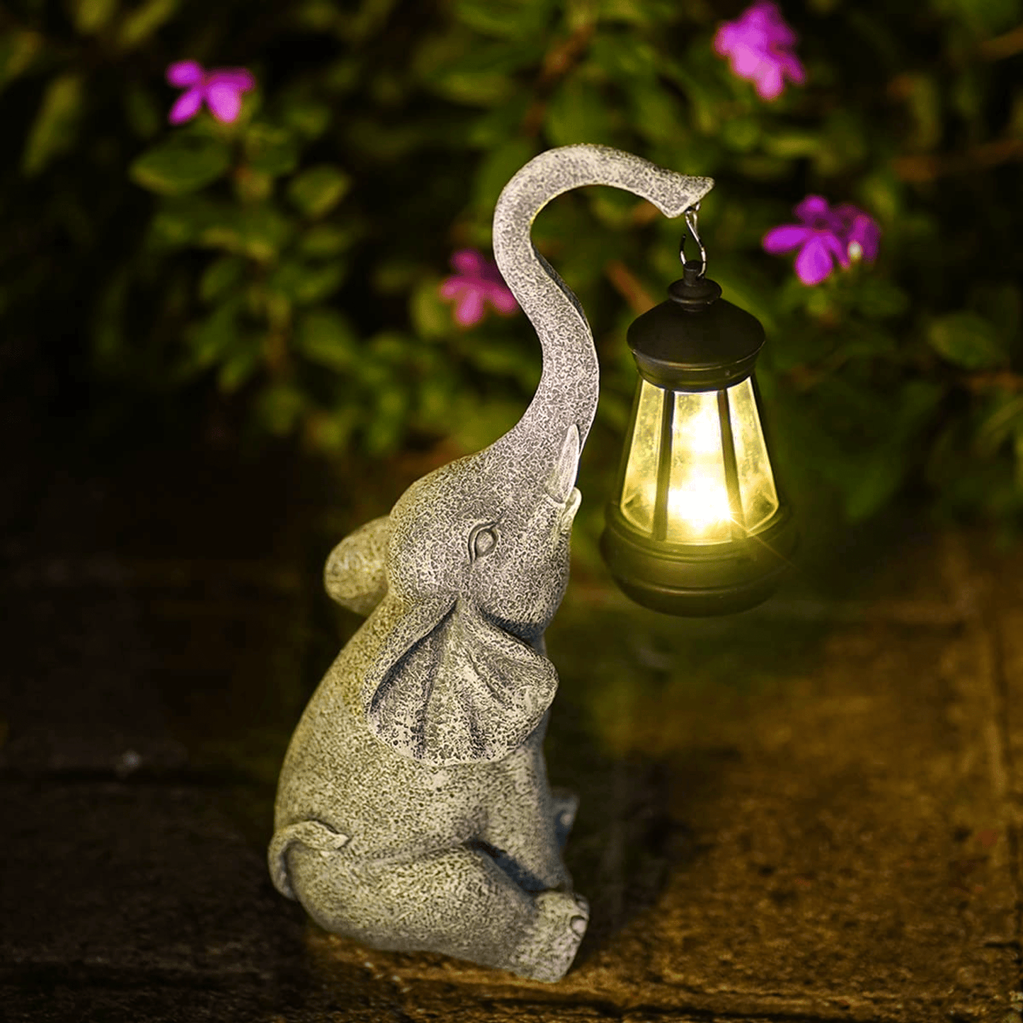 Elephant Glow - Solar-Powered Atmospheric Garden Lantern