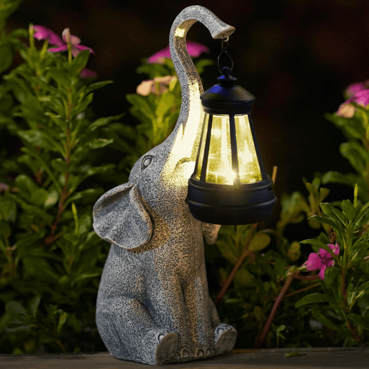 Elephant Glow - Solar-Powered Atmospheric Garden Lantern