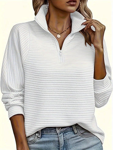 Elise | Cozy Textured Long Sleeve Sweatshirt