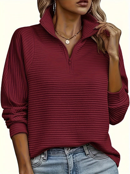 Elise | Cozy Textured Long Sleeve Sweatshirt