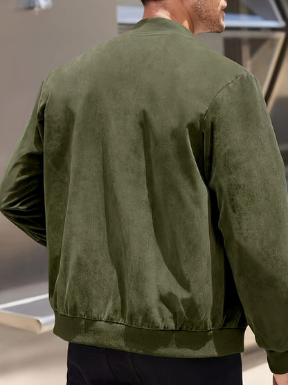 LOMO Men's Round Collar Autumn Jacket