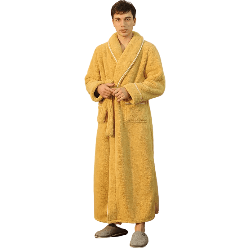 Cozy Fleece Robe with Adjustable Tie Belt