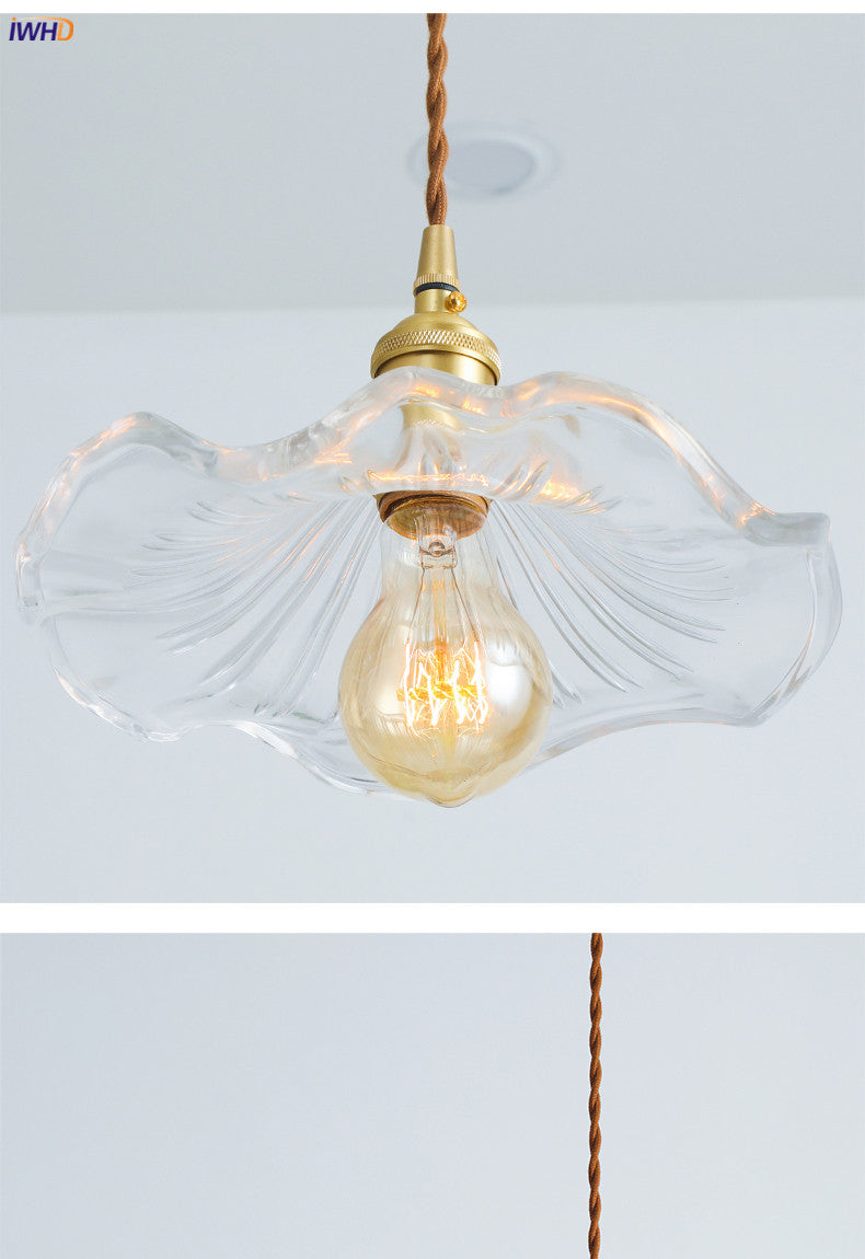 Nordic LED Pendant Light | Vibrant Glass and Copper Fixture for Bedroom, Living Room, and Bar