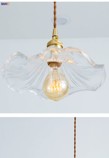 Nordic LED Pendant Light | Vibrant Glass and Copper Fixture for Bedroom, Living Room, and Bar