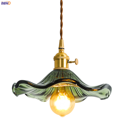 Nordic LED Pendant Light | Vibrant Glass and Copper Fixture for Bedroom, Living Room, and Bar