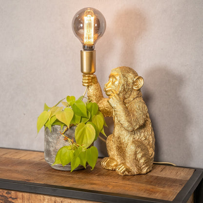 Luxury GoldenChimp Monkey Table Lamp – Elegant Design