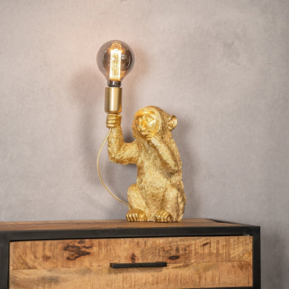 Luxury GoldenChimp Monkey Table Lamp – Elegant Design