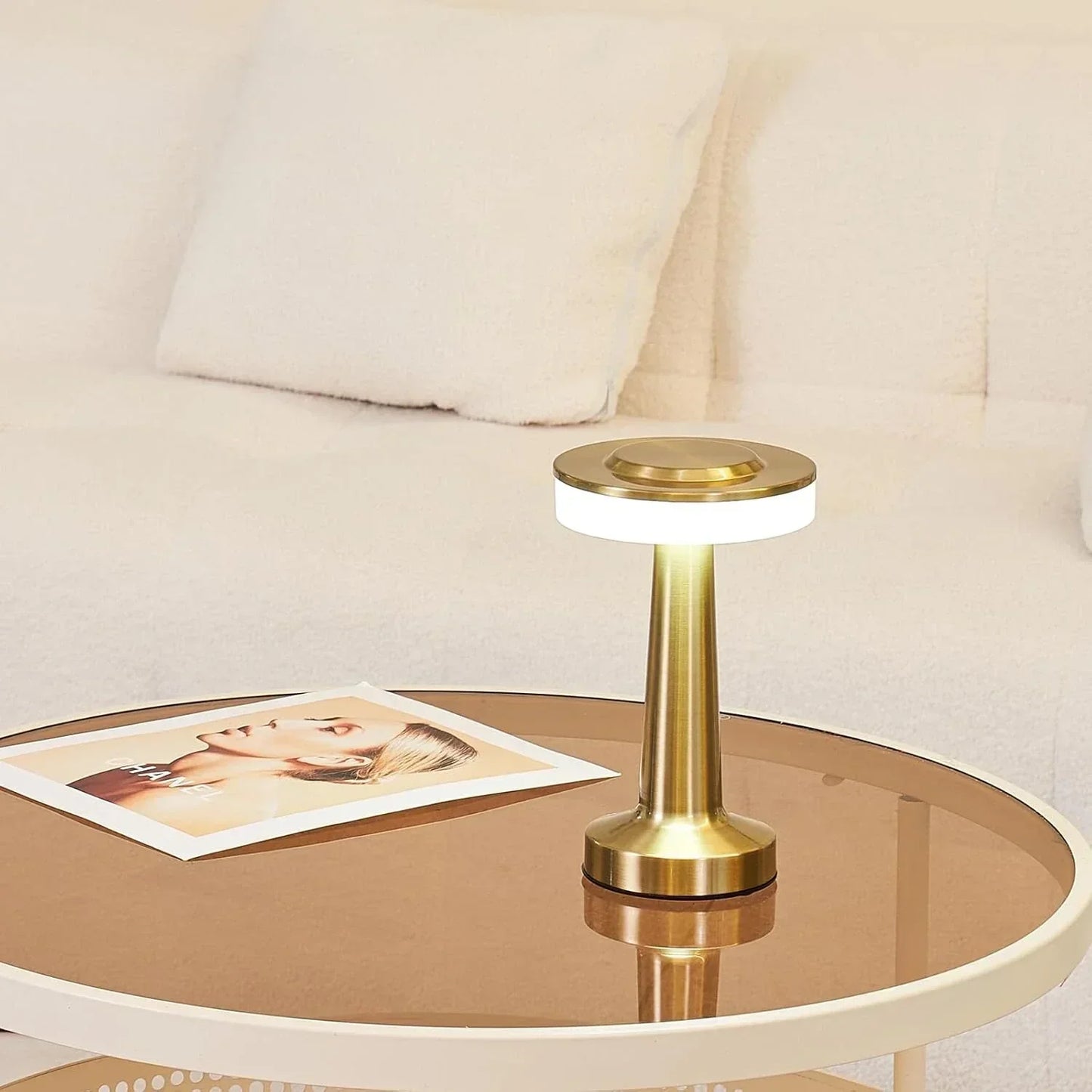 Vintage-Inspired Wireless Table Lamp - LumiBar