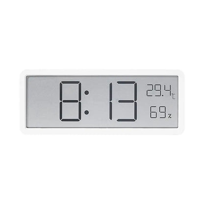 Contemporary LED Wall Clock Featuring a Large Display and Integrated Thermometer