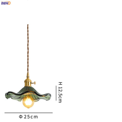 Nordic LED Pendant Light | Vibrant Glass and Copper Fixture for Bedroom, Living Room, and Bar