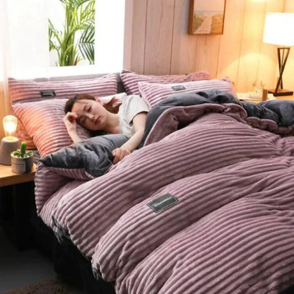 Cozy Two-Layer Thermal Duvet with Fluffy Sleep Design